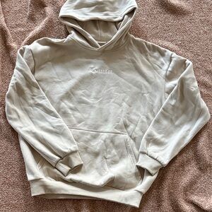 Comfrt Embroidered Hooded Sweatshirt - Cream
